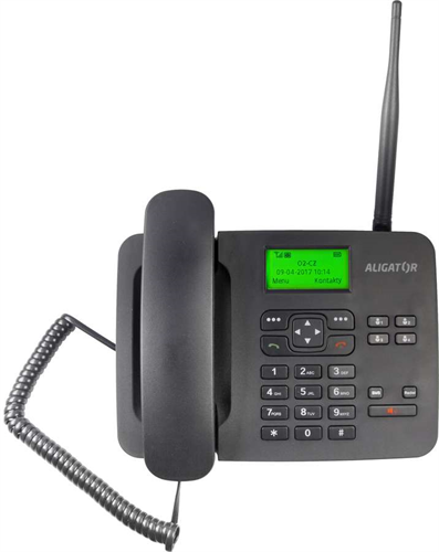 ALIGATOR T100 čierny, stolný GSM telefón