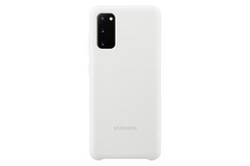 Samsung EF-PG980TW Silicone Cover pre Galaxy S20, biel