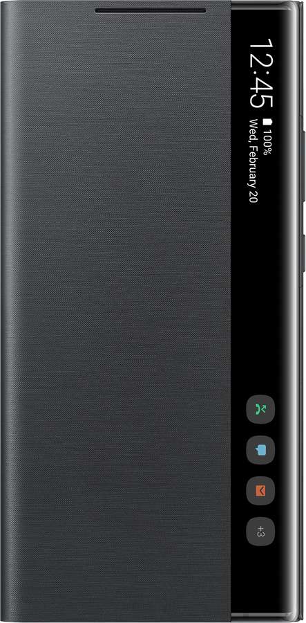 Samsung EF-ZN985CB Clear view cover pre Galaxy Note20 Ultra, čierne