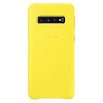 Samsung kožený kryt EF-VG973LY pre Galaxy S10, žlté
