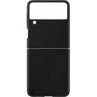 Samsung kožený zadný kryt pre Z Flip3, čierny