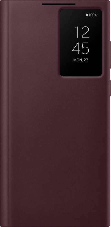 Samsung Smart Clear View Cover EF-ZS908CE pre Galaxy S22 Ultra, vínová