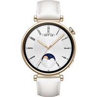 55020BJB HUAWEI WATCH GT4 41 mm Gold/White leather strap
