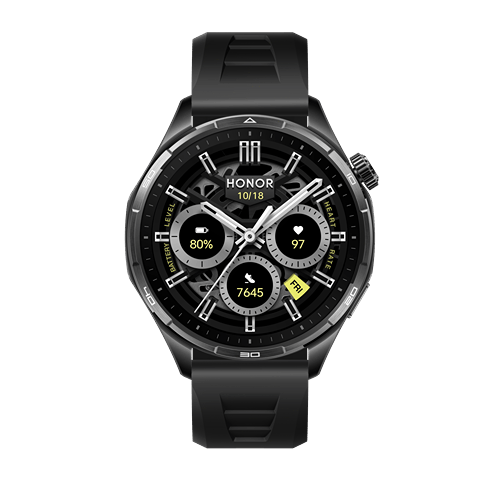 5502ACGP HONOR Watch 6 Shadow Black lack Fluoroelastomer Strap EU Version