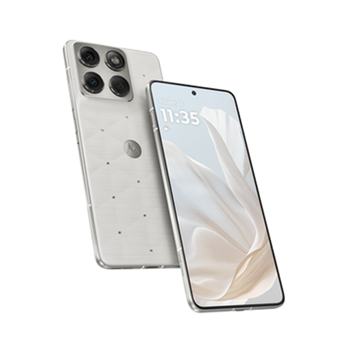 Motorola Edge 70 PANTONE Cloud Dancer crystals by Swarovski