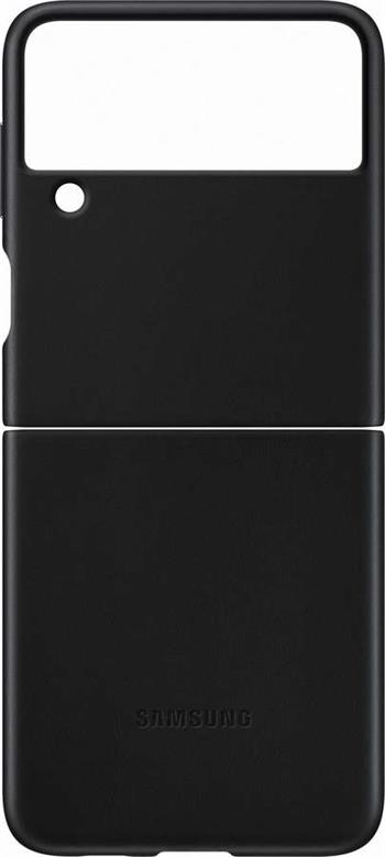 Samsung kožený zadný kryt pre Z Flip3, čierny