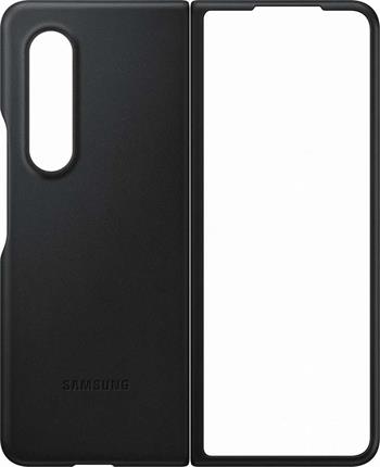 Samsung kožený zadný kryt pre Z Fold3, čierny