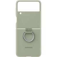 Samsung silikónový kryt s držiakom na prst pre Z Flip3, olivovo-zelený
